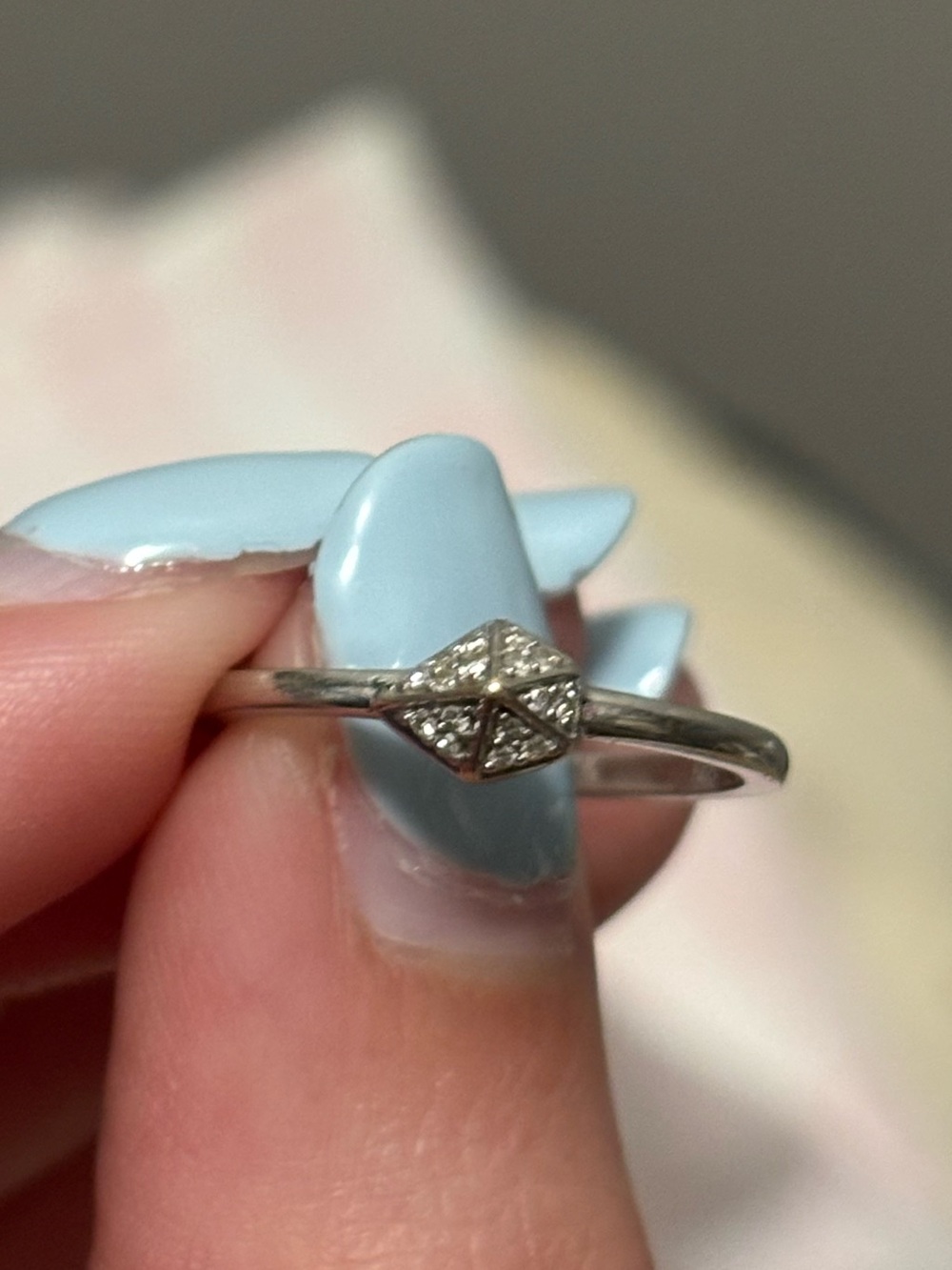 Kendra Scott Fazia Ring 14k white gold pave diamond - Picture 2 of 5